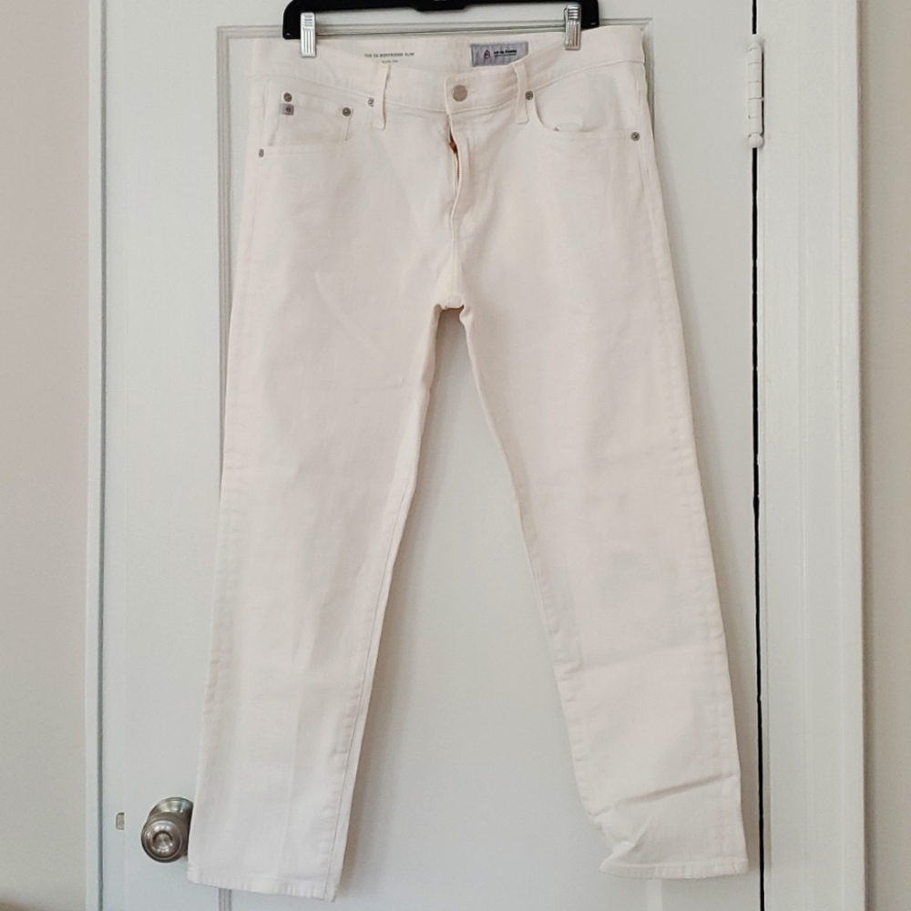 AG Ex Boyfriend Slim jeans in white , size 31